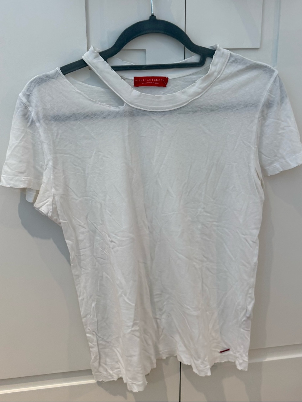 White Women's Short Sleeve Tee - Philanthropy